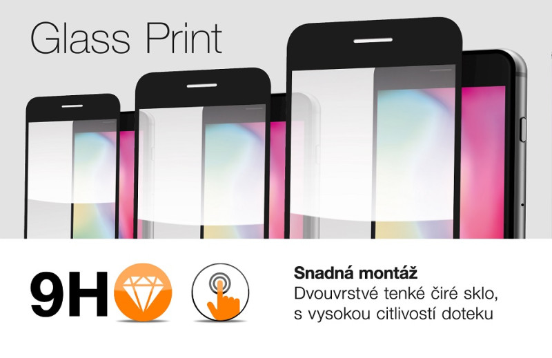 Ochranné sklo GLASS PRINT Honor X8 čierne