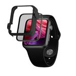 Ochranné tvrdené sklo FIXED 3D Full-Cover pre Apple Watch 44 mm s aplikátorom, s lepidlom na celý displej, čierne