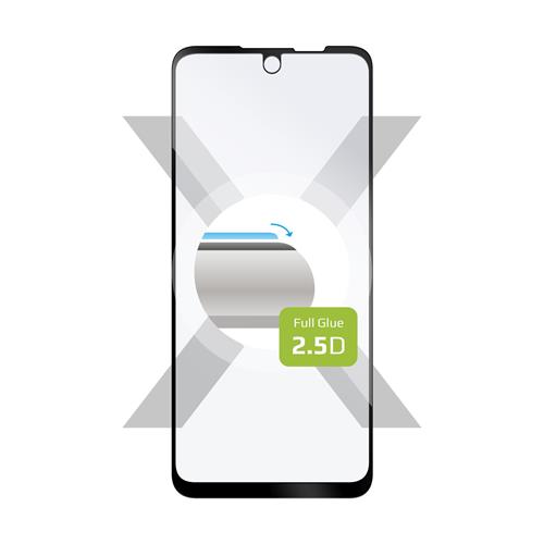 Ochranné tvrdené sklo FIXED Full-Cover pre Motorolu Moto G71, lepiace cez celý displej, čierne