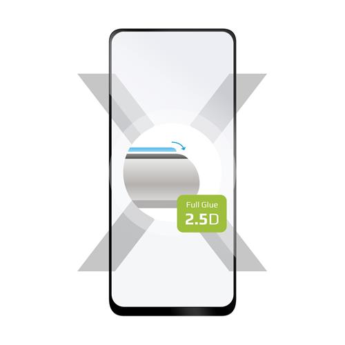 Ochranné tvrdené sklo FIXED Full-Cover pre Realme GT 5G, lepenie cez celý displej, čierne FIXGFA-699-BK