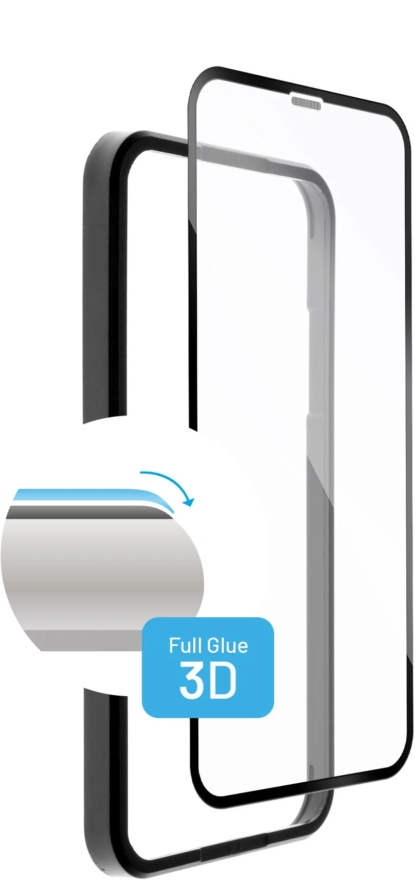 Ochranné tvrzené sklo FIXED 3D Full-Cover s aplikátorem pro Apple iPhone XR/11, černé