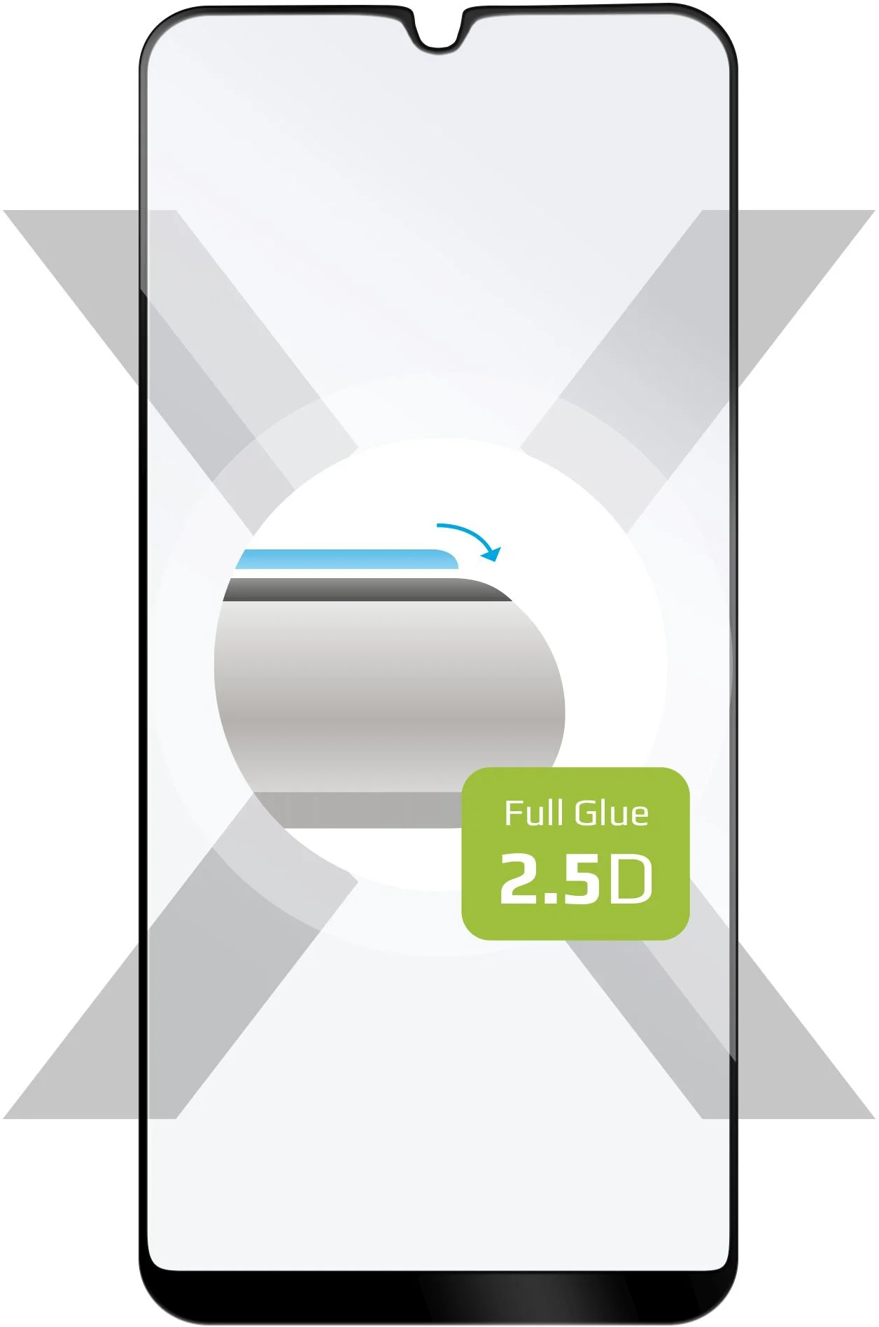 Ochranné tvrzené sklo FIXED Full-Cover pro Samsung Galaxy A20e, lepení přes celý displej, černé