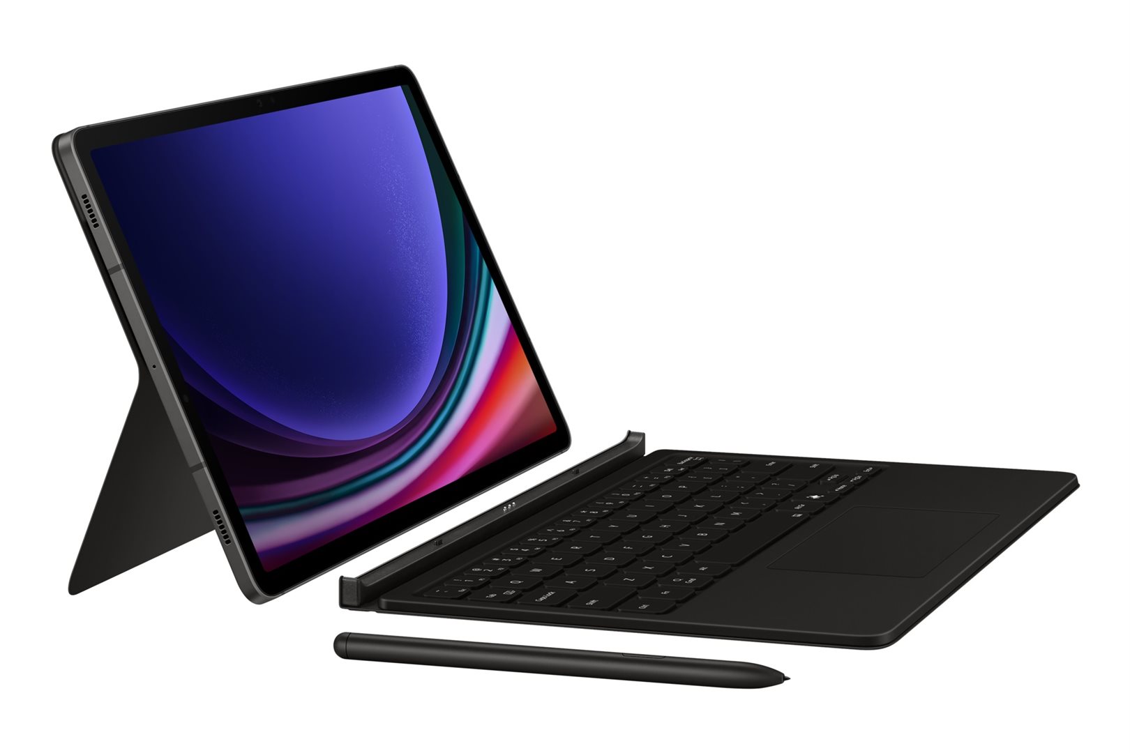 Ochranný kryt Samsung s klávesnicou pre Tab S9/S9 FE čierny