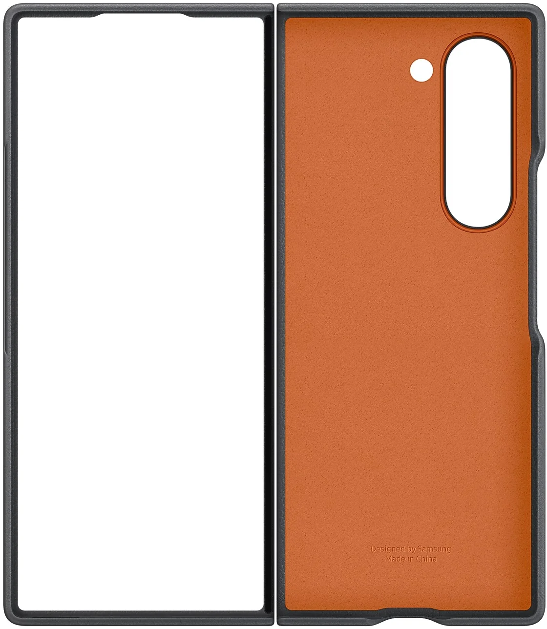 Ochranný kryt Samsung z vegánskej kože pre Z Fold6 sivý