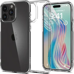 Ochranný kryt Spigen Crystal Hybrid pre iPhone 15 Pro Max transparentný
