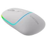 Optická bezdrôtová myš CANYON MW-22, RGB, 800/1200/1600 dpi, 4 tl, BT+2,4 GHz, batéria 650 mAh, snehovo biela