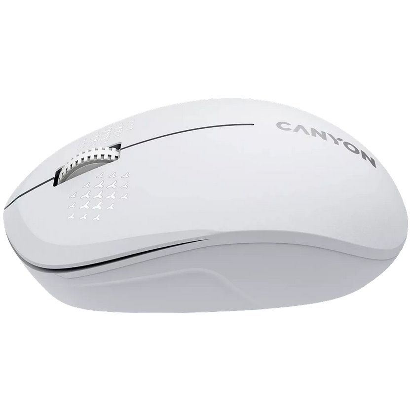 Optická bezdrôtová myš CANYON MW-4, 1200 dpi, 3 dpi, Bluetooth, batéria AA, biela