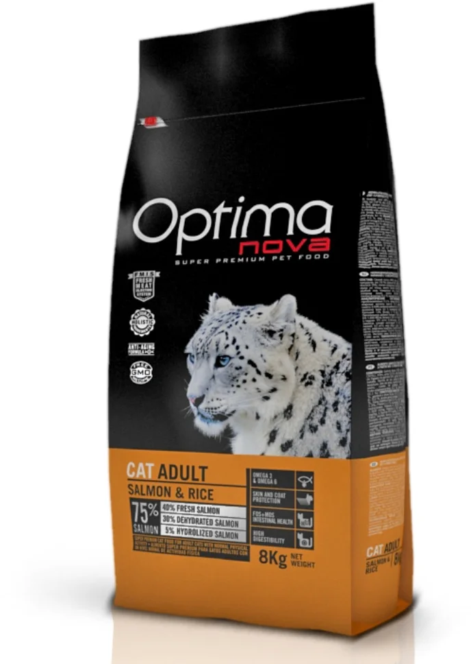 OPTIMAnova Cat Adult Salmon 8 kg granule pro kočky