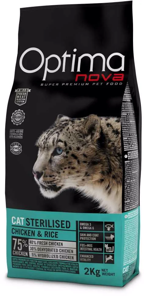 OPTIMAnova Cat Sterilised 2 kg granule pro kastrované kočky
