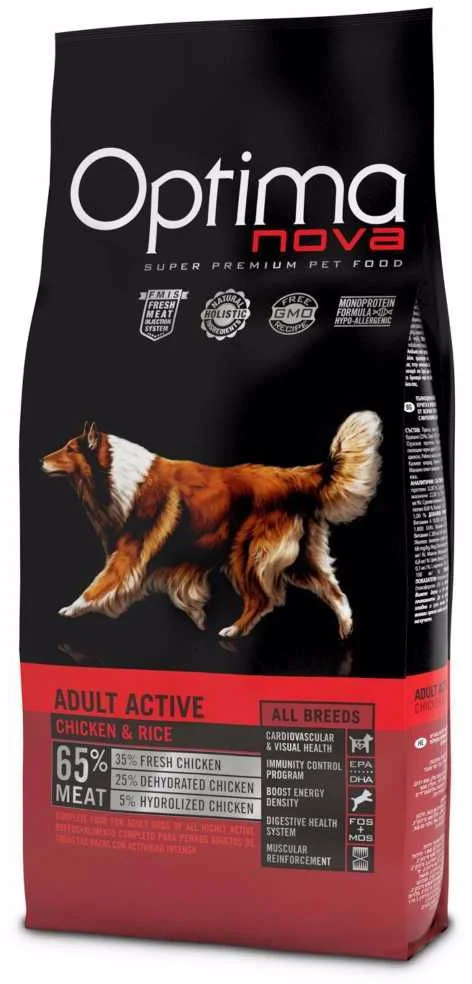 OPTIMAnova Dog Adult Active 12kg granule pro psy
