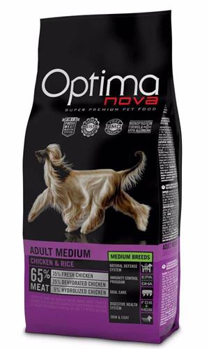 OPTIMAnova Dog Adult Medium Chicken & Rice 12kg granule pro psy
