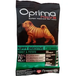 OPTIMAnova Dog Puppy Digestive Rabbit & Potato GF 100g vzorek granule pro štěňata