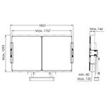 Optoma postranní tabule 75" pro elektrický lift RISE s montáží podlaha-stěna bílé