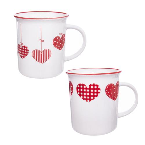 Orion 2dílná sada porcelánových hrnků Home Love SRDCE, 350 ml