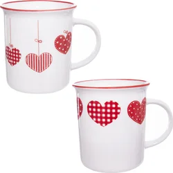 Orion 2dílná sada porcelánových hrnků Home Love SRDCE, 350 ml