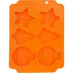 Orion Forma silikon Vánoce ozdoby 6, oranžová 
