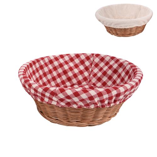 Orion Ošatka ratan kulatá+textil, 22 cm 