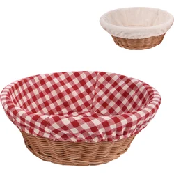Orion Ošatka ratan kulatá+textil, 22 cm 