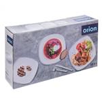Orion Sada jídelní porcelánová Čárky 18 ks, hranatá 