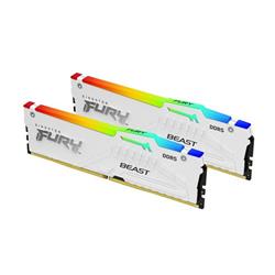 Paměť Kingston FURY™ Beast DDR5 RGB 32GB 6000MHz, XMP, bílá (Kit 2x 16GB)