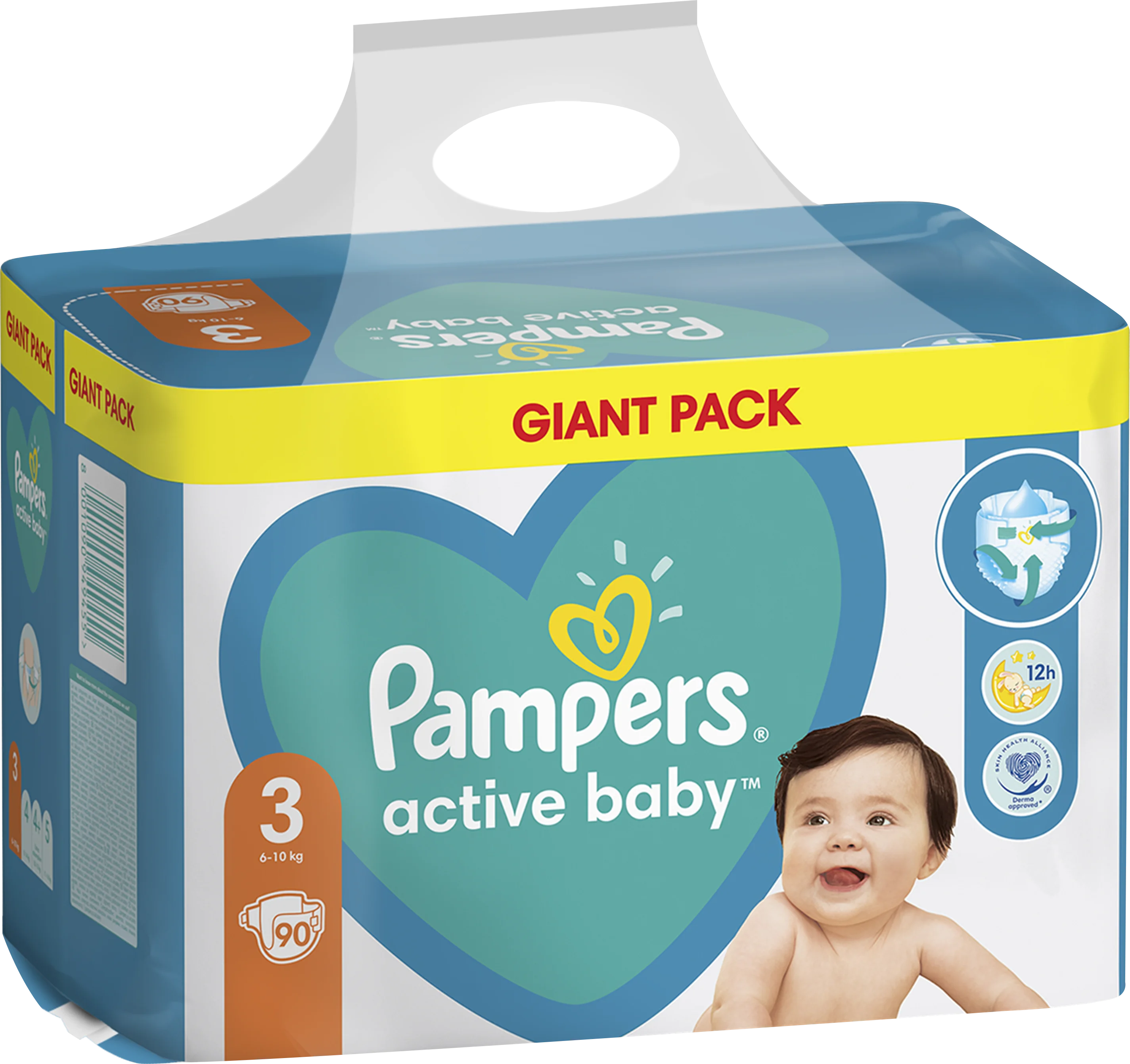 Pampers Active detské plienky veľkosť 3, 6kg-10kg, 90ks