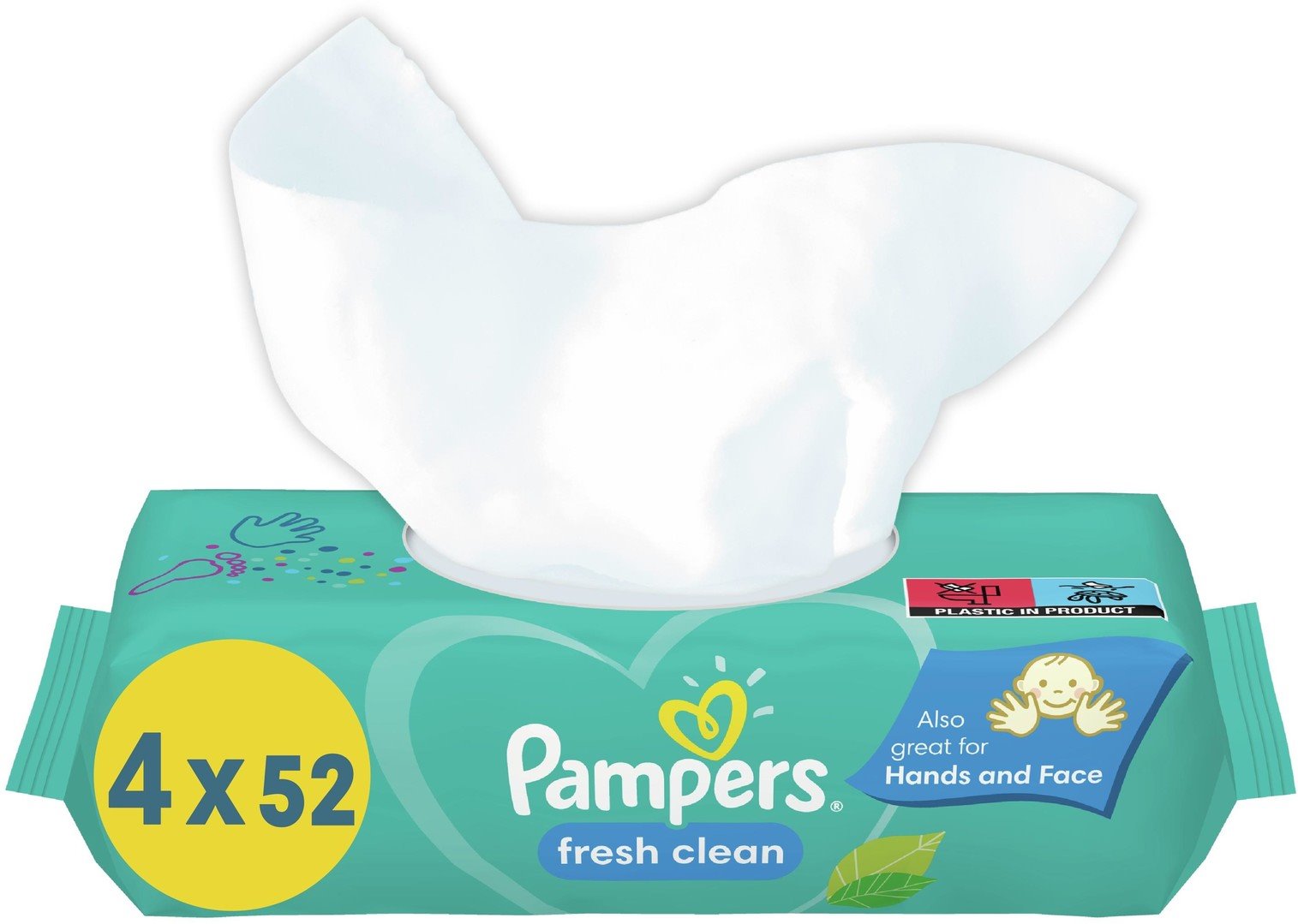 Pampers Fresh Clean detské čistiace obrúsky 208ks