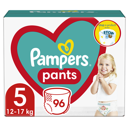 Pampers Pants Plenkové Kalhotky Velikost 5, 96ks, 12kg-17kg