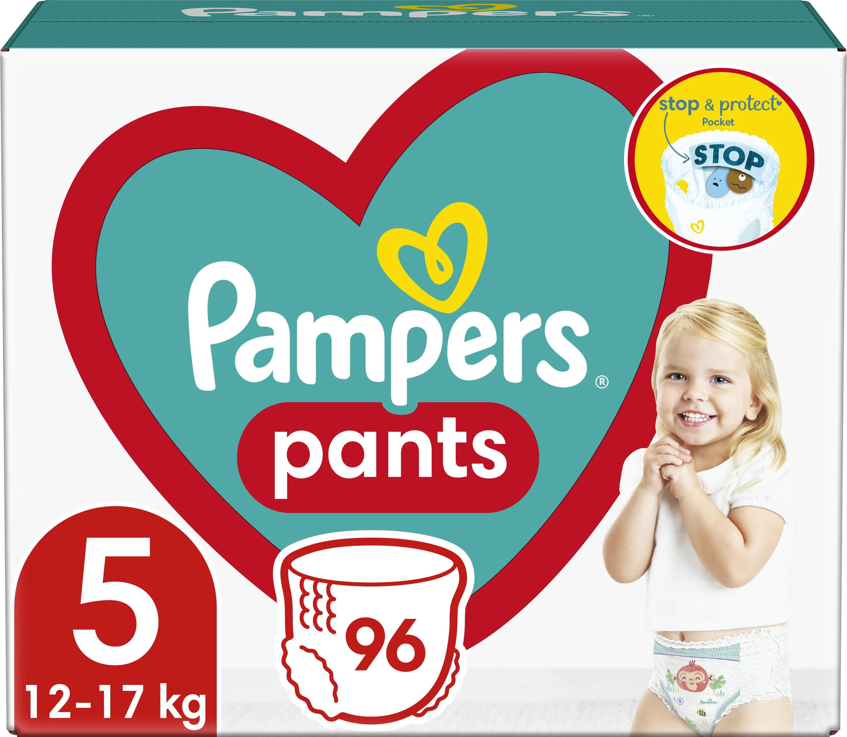 Pampers Pants Plienky veľkosť 5, 96ks, 12kg-17kg