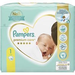 Pampers Premium Care Plenky Velikost 1, 2kg-5kg, 26ks