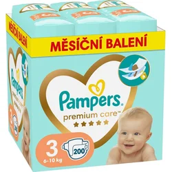 Pampers Premium Care Plenky Velikost 3, 6-10kg, 200ks