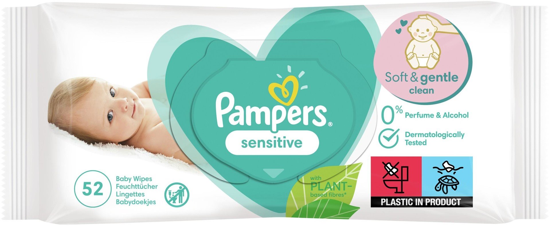 Pampers Sensitive Dětské Čisticí Ubrousky 208 ks