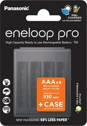 PANASONIC ENELOOP Pro echarged AAA / 930mAh 4pack + puzdro