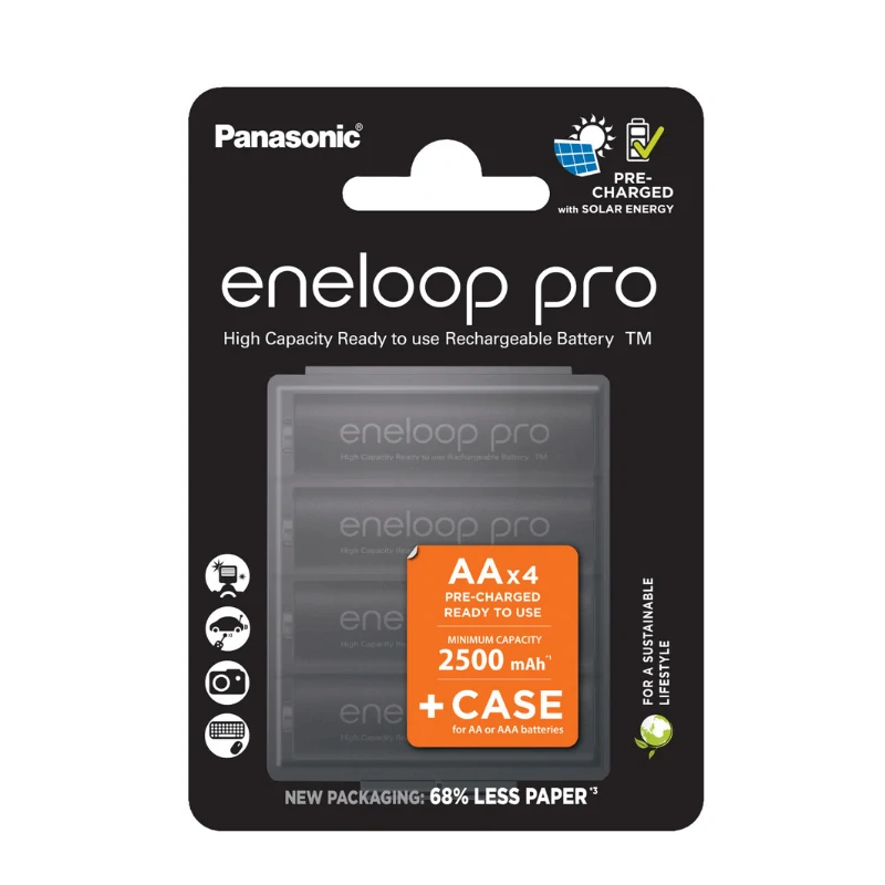 PANASONIC ENELOOP Pro Nabíjané AA / 2500mAh 4pack + puzdro