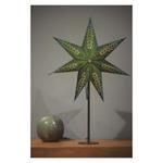 Papierová poinsettia so stojanom, zelená, 45 cm, interiérová