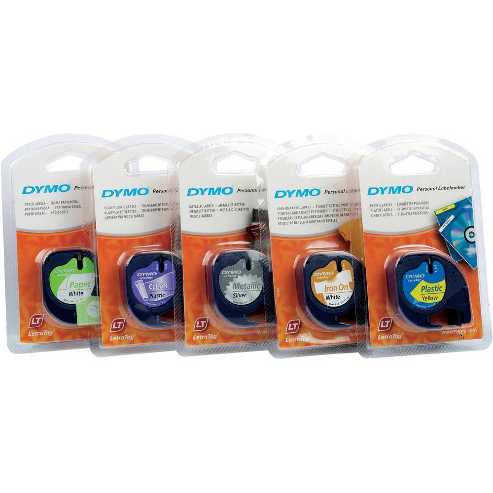 Páska do štítkovača Dymo LetraTAG, 91221, S0721660, biela/čierna, 12 mm 772461