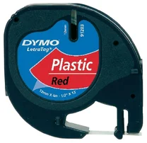 Páska do štítkovača Dymo LetraTAG, 91223, S0721680, červená/čierna, 12 mm 772488