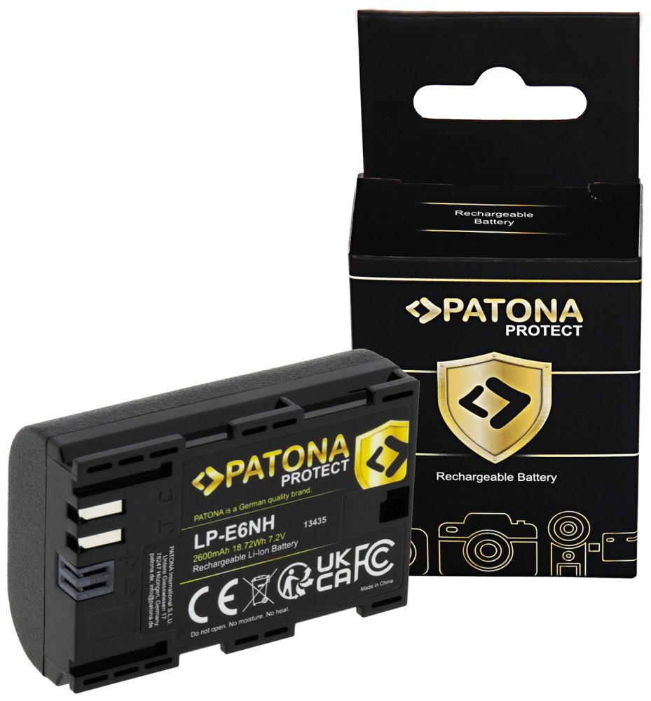 PATONA batéria pre Canon LP-E6NH 2600mAh Li-Ion Protect EOS R5/R6