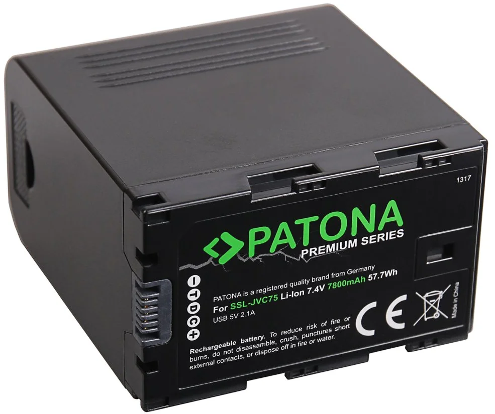 PATONA batéria pre digitálnu kameru SSL-JVC50/JVC75 7800mAh Li-Ion PREMIUM