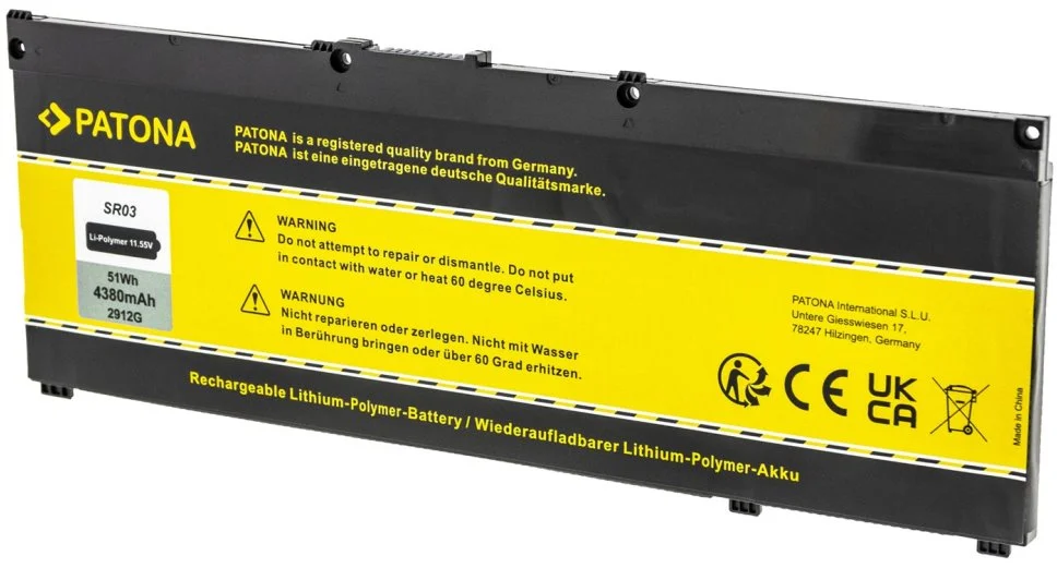 PATONA batéria pre HP Pavilion Gaming 15/17 4380mAh Li-Pol 11,55V SR03XL