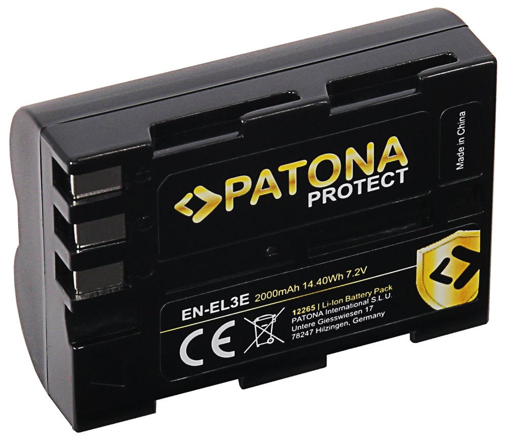 PATONA batéria pre Nikon EN-EL3e 2000mAh Li-Ion Protect