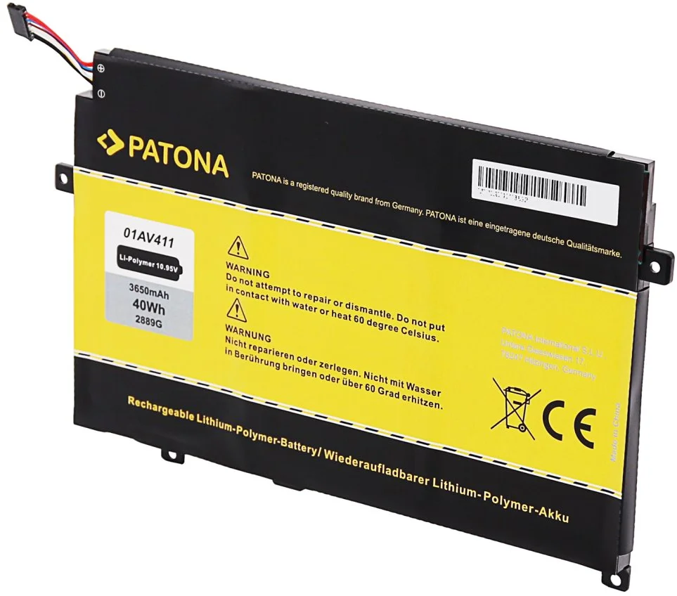 PATONA batéria pre ntb LENOVO Thinkpad E470/E475 3650mAh Li-Pol 10,95V 01AV411