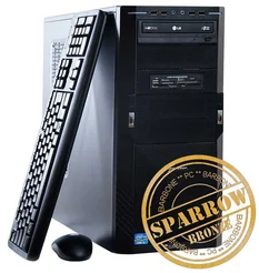 PC BARBONE W SPARROW Bronze - Intel Core i3 3220/4GB/500GB/GTS430 s 1GB/DVDRW/Windows 7 Professional