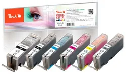 Peach 6-Combi Pack s čipom, kompatibilný s Canon PGI-570XL, CLI-571XL 319991