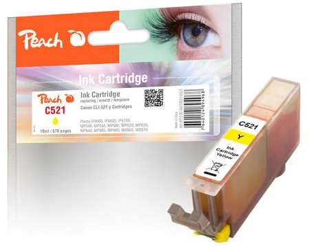 Peach C521 žltá kompatibilná s CLI-521y, 2936B001