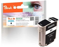 Peach H940XL černá s čipem kompatibilní s C4906AE, No. 940XL PI300-389 - Cartridge inkoustové