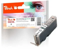 Peach inkoustová kazeta, foto šedá kompatibilní s Canon CLI-551gy
