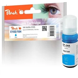 PEACH kompatibilní cartridge Epson No. 103/104, C13T00S240, C13T00P240, cyan 70ml