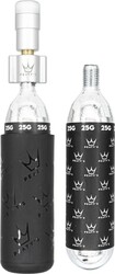 PEATY'S HOLESHOT CO2 PUMP + BOMBIČKY 2 KS - MTB (25G) - STRIEBORNÁ (PPR-HTI-MTB-SIL-12)
