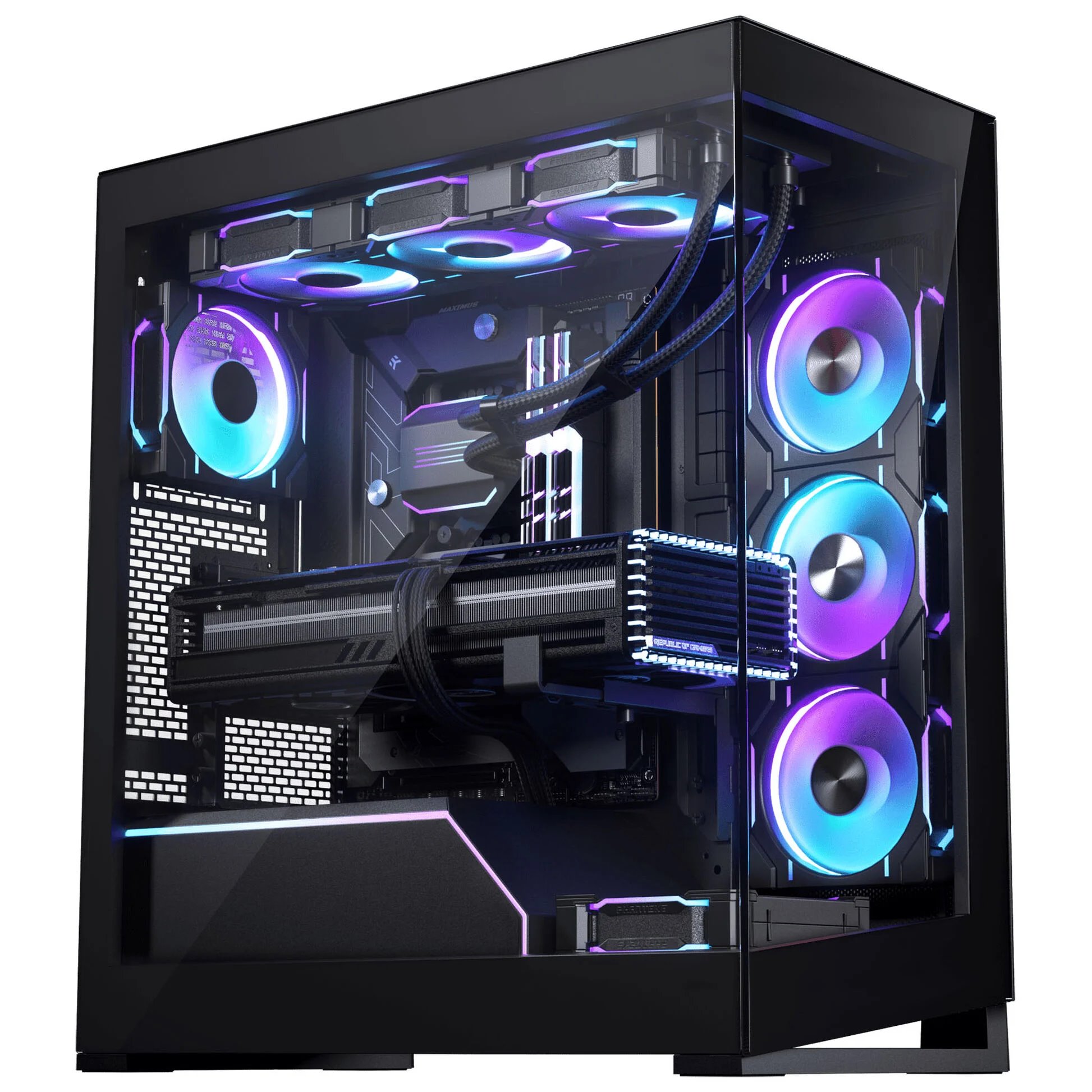 Phanteks NV5 MK2 Mid-Tower, skriňa E-ATX, tvrdené sklo, DRGB - čierna