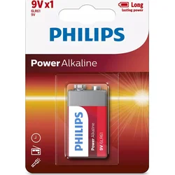 PHILIPS 6LR61P1B/10 Napájacia alkalická batéria, 9 V